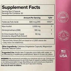 O Positiv FLO Ovarian Support Hormone Balance Inositol 90 Veggie Caps