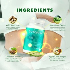 GutOptim Advanced Gut Health Support Pills for Digestion & Bloating 60ct, Pack 1