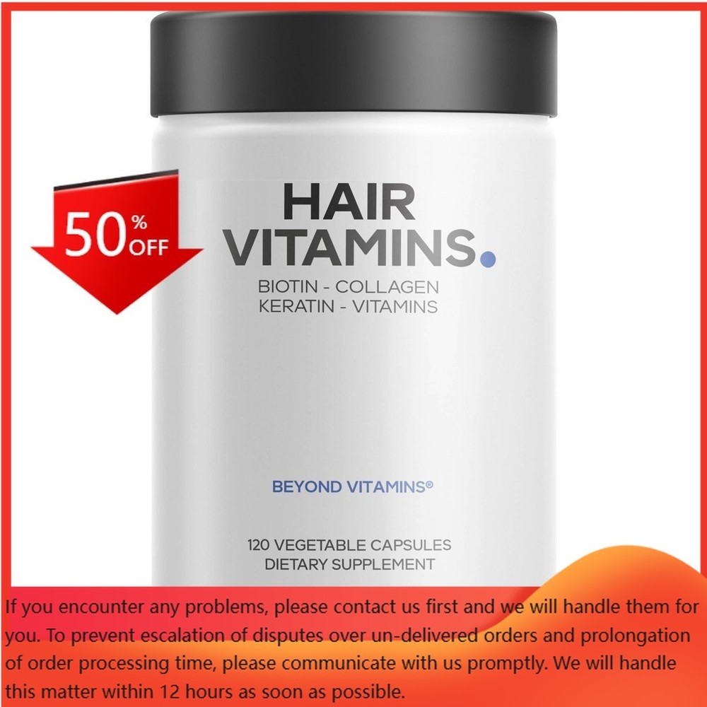 Codeage Hair Vitamins Biotin 10000 mcg Keratin Collagen Supplement Capsules120ct