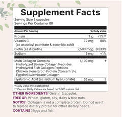 Micro Ingredients Multi Collagen Pills for Women & Men, 240 Count Capsules