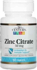 21st Century 50mg Zinc Chelated Tablet – 60 Count