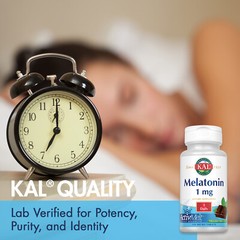 KAL Melatonin 1mg | Instant Dissolve ActivMelt | Chocolate Mint | 120ct