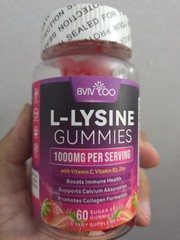 BVIVLOO L-Lysine 1000mg Gummies for Immune Support & Skin Health – High Potency