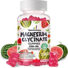Magnesium Glycinate Gummies 2500mg – Sugar Free Magnesium Potassium Supplement w
