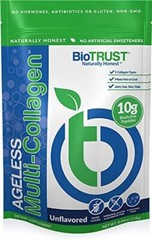 BioTrust Ageless Multi-Collagen Protein Unflavored Powder NIB Best By 2021
