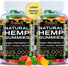 (2 Pack) Natural Gummies for Stress Relief – For Pain, Insomnia & Anxiety 120ct