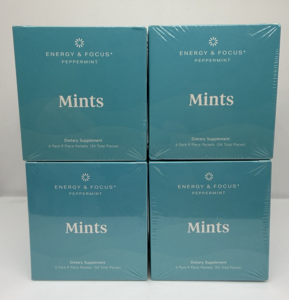 4 Pack Neuro Mints Energy and Focus 54 Pieces Each – Peppermint- Exp 3/2027