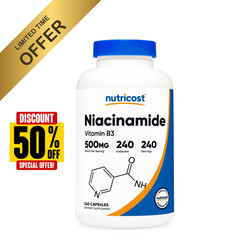 Nutricost Niacinamide (Vitamin B3) 500mg, 240 Capsules – Flush Free, Gluten Free