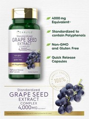 Carlyle Grape Seed Extract 4000mg 120 Capsules with Polyphenols