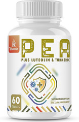 1500 MG Palmitoylethanolamide with Luteolin 98% & Turmeric, High Absorption, Mic