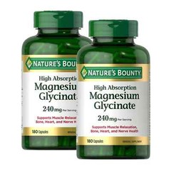 Nature’sBounty 180ct High Absorption Magnesium Glycinate 240mg Exp 5/26 Freeship