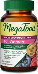 MegaFood Whole Body Womens Multivitamin Vitamin D3 K2 Magnesium Citrate, Folate