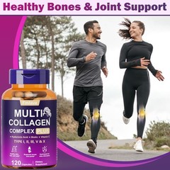 2x Multi-Collagen Peptides Complex With Biotin Vitamin C & Hyaluronic Acid 240ct