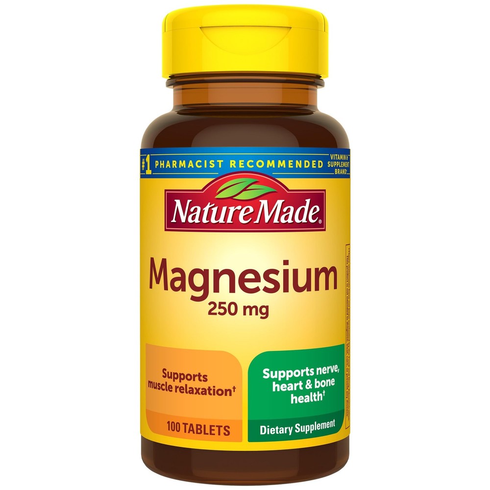 Nature Made Magnesium Oxide 250 mg, 100 Count (Pack of 1), No Color