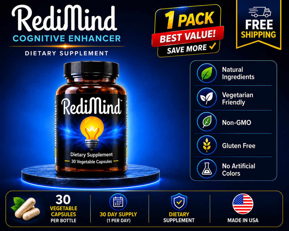 1 Packs RediMind Cognitive Enhancer 30 Caps Focus Memory USA
