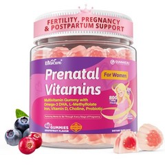 Prenatal Vitamin for Womem, 37In1 Multivitamin Gummies w/Omega3 DHA, Methylfo…