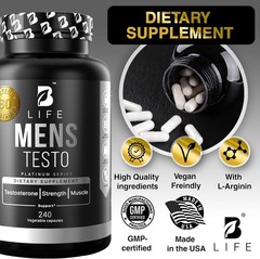 TWO PACK Testosterone Booster for Men Endurance Strength Libido | 80 Servings