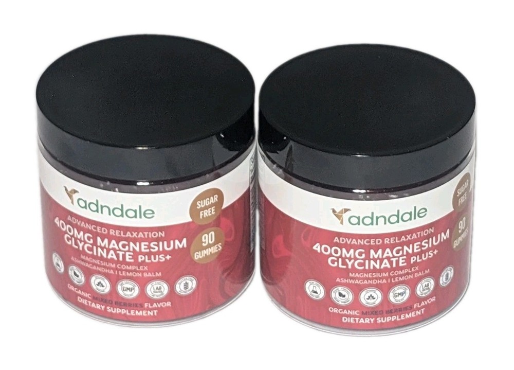 (180) Magnesium Glycinate Plus+ Gummies Ashwagandha Lemon Sugar Free ex 01/28