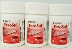 Major Ferrous Sulfate 325 mg 100ct (Compare to FeroSul) -3 Pack Exp Date 11-2024
