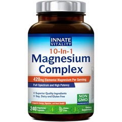 Innate Vitality 10-in-1 Magnesium Complex 960mg, 420mg Elemental Mag per Serv…