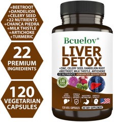 Liver Support, Cleanse, Detox & Repair Formula 22 Herbs Including Milk Thistle