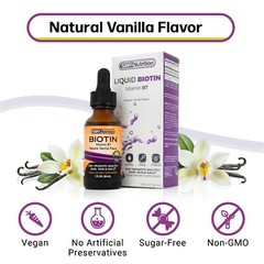 MAX ABSORPTION Biotin Liquid Drops, 5000mcg of Biotin Per Serving, 60 servings