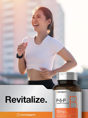 P-5-P Activated Vitamin B6 100mg, Pyridoxal 5 Phosphate Coenzyme B6, by Horbaach