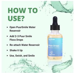 Puur Smile Concentrated Floss Drop Serum – 2oz 2 Fl Oz (Pack of 1), Liquid