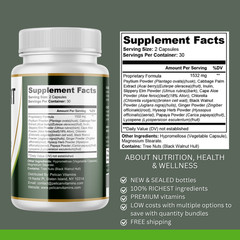 DIGESTISTART MAX- Digestive Support- 12 Bottles 720 Capsules