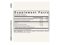 Amen Magnesium Citrate + Vitamin B6 Taurine Inulin 150mg, 60 Vegetable Caps