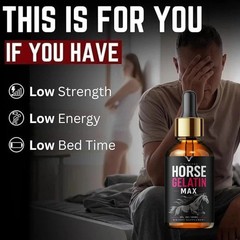 (1 Pack) Horse Gelatin Max Drops Premium Liquid Formula Wellness Supplement 60ml