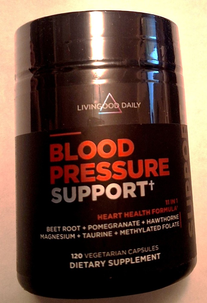 Livingood Daily Blood Pressure Support 120 caps heart health supplement exp 2028