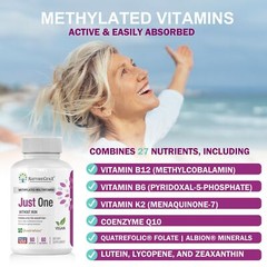NatureGenX Just One Daily Methylated Multivitamin – 60 Caps Pure Methyl B12 M…