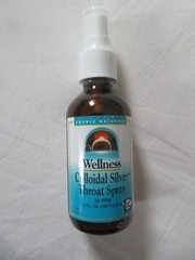 Source Naturals Wellness Colloidal Silver Throat Spray 30 PPM 2 Oz 98 Servings