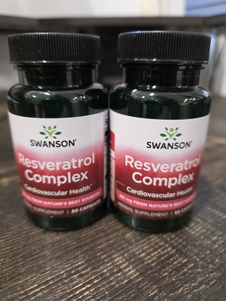 2 Pack Swanson Ultra Resveratrol Higher-Potency, 30 Capsules Exp 06/2027