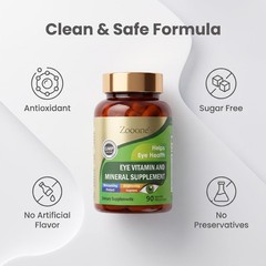 Lutein 180mg with Zeaxanthin Eye Health Support Capsules 90 Ct