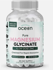 1-3PACKS Organics Ocean Pure Magnesium Glycinate Strength Chelated- 90 CT