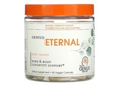 The Genius Brand, Eternal, Anti-Aging, Telomere Support, 60 Veggie Capsules