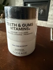 Codeage Teeth & Gums Vitamins – Calcium Grass-Fed Collagen Probiotics Oral Care