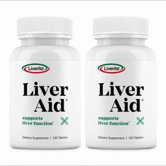 LIVERITE LIVER AID 2-Pack 120 Tablets (Total 240ct) LIVER SUPPORT & CLEANSER NEW