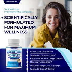 Magnesium Complex 1000mg Made with 7 Elemental Magnesium 90 Capsules