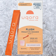 Uqora Drink Mix 1 FLUSH Supplement 10 Packets Pink Lemonade