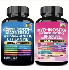 2 Pack-Zoyava Cortisol Myo-Inositol Extra Strength Stress soothing Hormone Suppo
