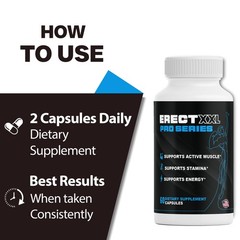 ( 2 Pack ) Erect XXL Pro Series For Men, Premium Supplement for Energy & Stamina