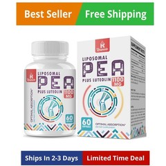 Liposomal Palmitoylethanolamide 1000 mg + Luteolin 100 mg, Micronized Pea 99%…