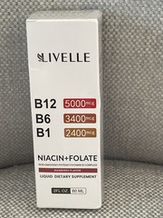 Livelle Niacin Folate Non GMO High Potency Vitamin Complex Raspberry Flavor 2oz