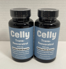 lot of 2 Celly Trans-resveratrol 400mg | Longevity Supplement For Healthy 10/26