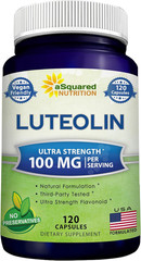 Luteolin 100Mg – 120 Capsules – Luteolin Supplement & Powder Complex Pills Commo