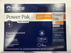 Trace Power Pak – Zero Sugar Orange Mango 30 packs, New Sealed Box