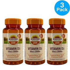 Sundown Vitamin D3 2000 IU 150 Softgels 3 Pack New Exp 10/2026
